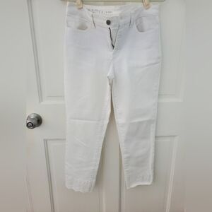 Talbots White Cropped Jeans 8